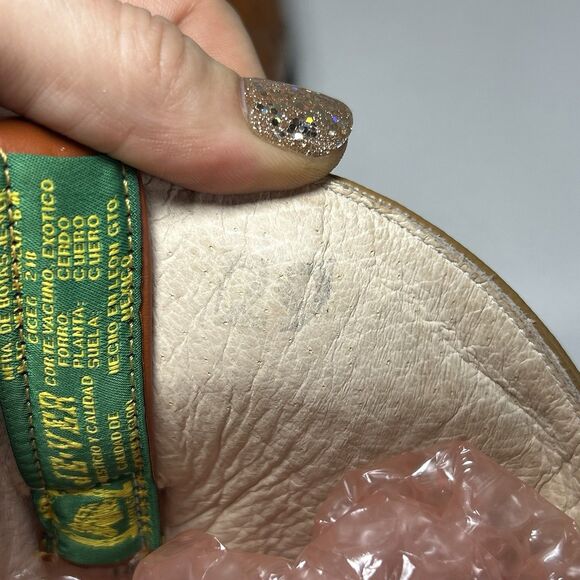 Vintage JE-VER COWBOY Boots Brown Ostrich Leather Men’s Size 10.5 Western Mexico - Picture 10 of 11